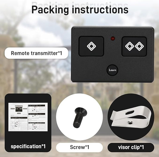 1 for AXP1 Ghost Controls Gate Opener Remote, 3-Button Remote Transmitter Compatible with Single/Dual Automatic Gate Opener Systems for Ghost Controls
