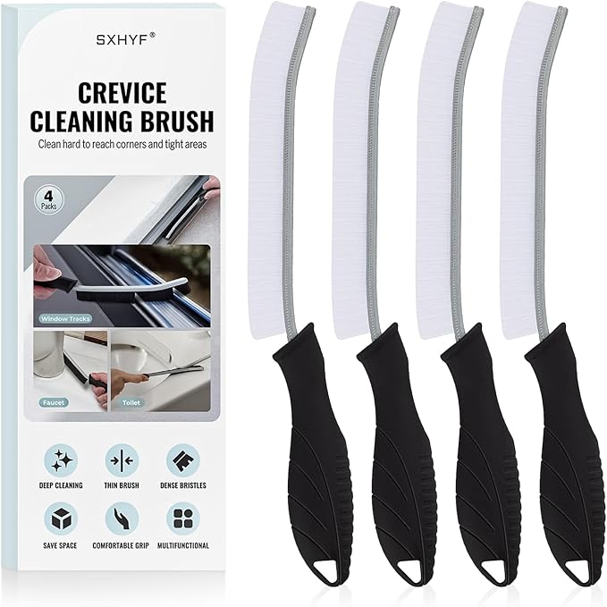 SXhyf Cleaning Brush - Hard Bristle Crevice Cleaning Brush, Multifunctional Gap Scrub Brush, Kitchen Essentials, Bathroom Cleaner Tools for Household Use, Home, Window, Toilet, Stove