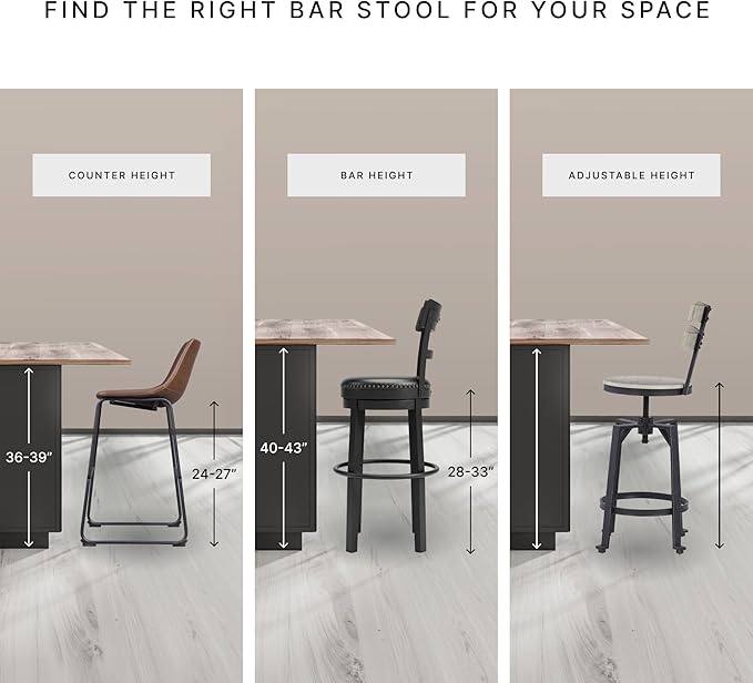 Signature Design by Ashley Pinnadel |24.25" Counter-Height Swivel Bar Stool – Modern Farmhouse, Faux Leather, 360° Swivel, Nailhead Trim, Rustic Light Brown