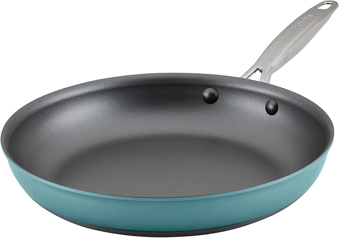 Anolon Achieve Hard Anodized Nonstick Frying Pan/Skillet, 12 Inch, Teal