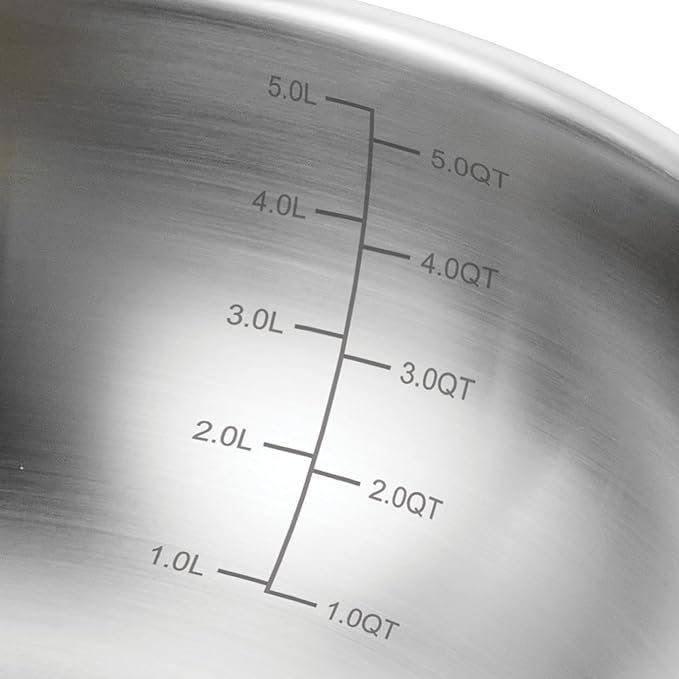 Tramontina Utsava 6-Quart Tri-Ply Clad Stainless Steel Kadai with Lid, Extra Large Kadhai Pot for Indian Cooking