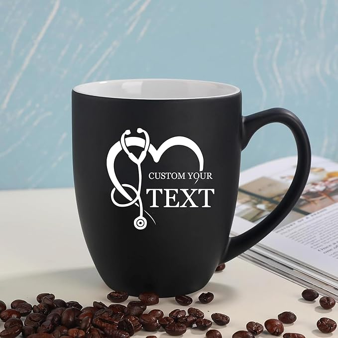 Custom Engraved Coffee Mug - Personalized Nurse Gifts, Graduation Gift for Nurses Week Retirement Graduation Appreciation Present, Birthday Gift for Nursing Student RN Practitioner (Mug, Nurse)