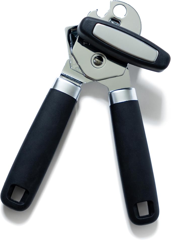 Professional Grade Handheld Manual Multifunction Can Opener & Bottle Opener With Magnet Heavy Duty and Smooth Handle With Comfortable Grip - Black - EEF Group