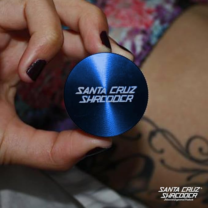 Santa Cruz Shredder Metal Spice Grinder Made in USA (Small (1.7 Inch), Blue)