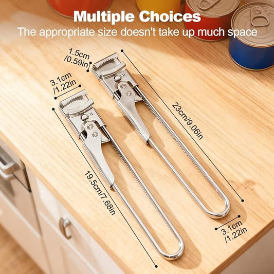 Adjustable Stainless Steel Jar Opener, 2026 New Can Opener for Weak Hands, Multifunctional Jar Lid Gripper Bottle Opener with Non Slip Grip, Kitchen Gadgets Accessories (1, S)