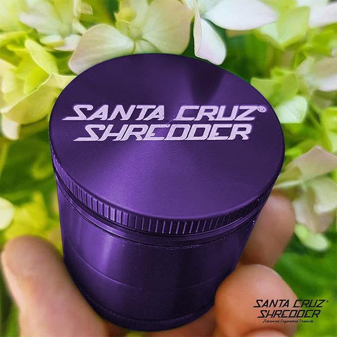Santa Cruz Shredder Metal Spice Grinder Made in USA (Medium (2.2 Inch), Purple)
