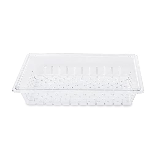 Rubbermaid Commercial Products Food Storage Box Drainage Colander for 8.5, 12.5, 16.5 and 21.5 Gallon Sizes, Clear