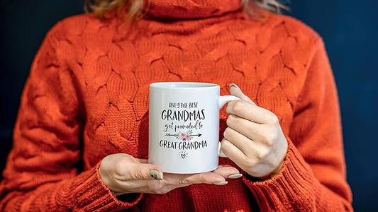 11 Ounces Ceramic Mug, Great Grandma Gift Coffee Tea Mug Cup, Ideal for Birthdays or Holiday Celebrations