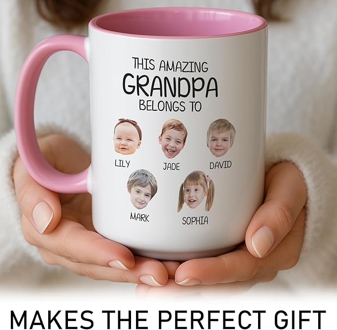 Personalized Dad to Papa Mug - Custom Est Year Coffee Mug for New Grandpa - First Time Grandfather Gift - Custom Grandparent - Keepsake for Him