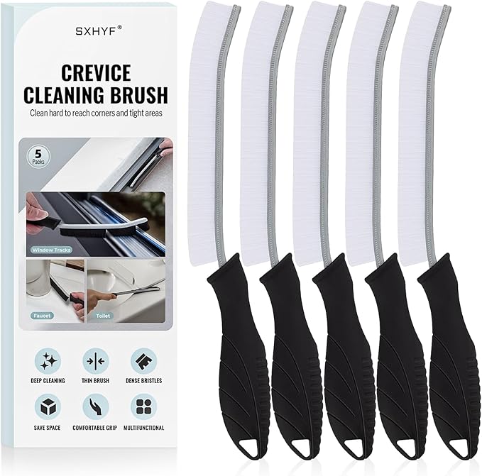 SXhyf Cleaning Brush - Hard Bristle Crevice Cleaning Brush, Multifunctional Gap Scrub Brush, Kitchen Essentials, Bathroom Cleaner Tools for Household Use, Home, Window, Toilet, Stove