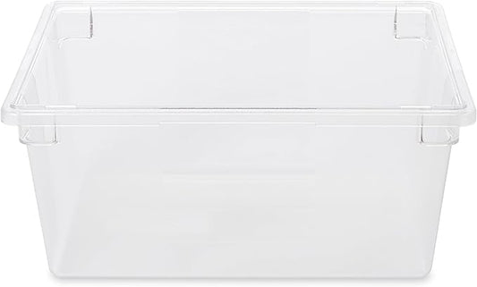 Rubbermaid Commercial Products Polycarbonate Food Storage Box/Tote, 16.5 Gallon, Clear, for Restaurant/Kitchen/Cafeteria