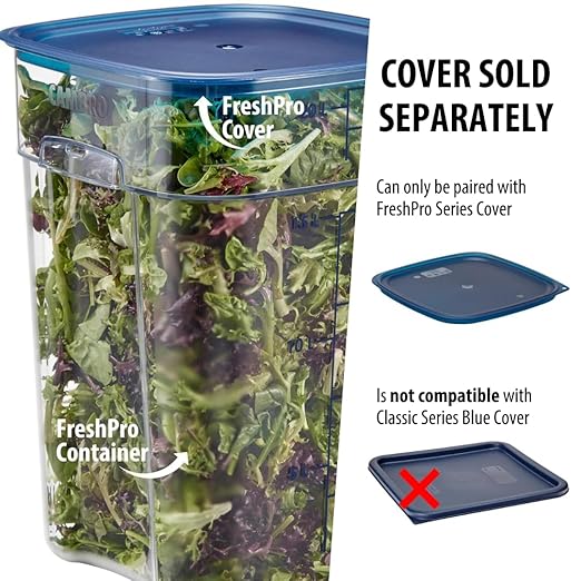 Cambro FreshPro 22Qt Food Storage Container in Clear for Industrial and Kitchen Use, Pantry Organization and Ingredient Freshness