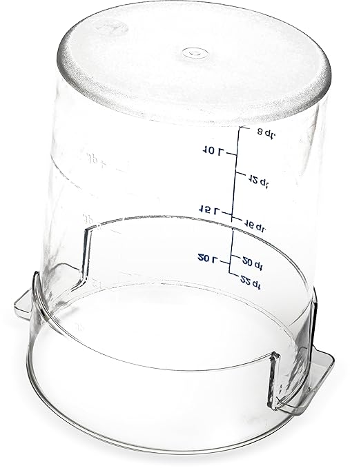 Carlisle FoodService Products Storplus Round Food Storage Container with Stackable Design for Catering, Buffets, Restaurants, Polycarbonate (Pc), 22 Quart, Clear