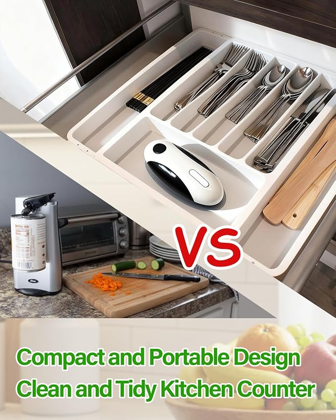 Rechargeable Electric Can Opener for Seniors and Arthritis Hands, Automatic Can Opener Smooth Edge, Abrelatas Eléctrico, Works for Different Shapes and Sizes of Cans