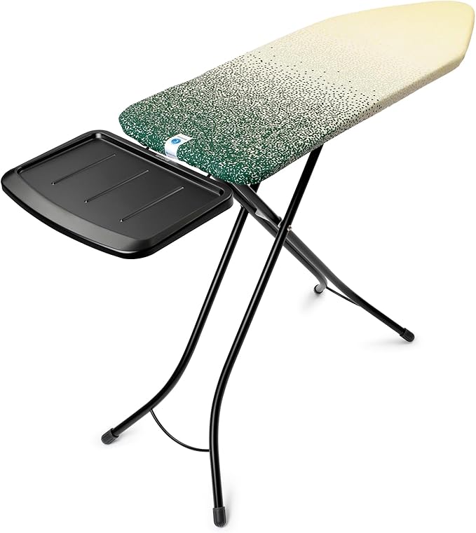 Brabantia - Ironing Board C - Extra Large Steam Unit Holder - Adjustable in Height - Non-Slip Rubber Feet - 100% Fair Trade Cotton Cover with Foam Layer - Foldable XL Unit - New Dawn - 49 x 18 inches