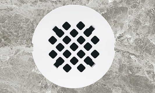 Artiwell 4-1/4” OD Snap-in Shower Drain Cover, Round Shower Drain Strainer Grid, Replacement Cover, Designed for Long-Lasting