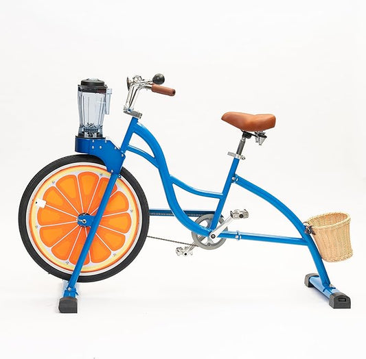 Blue Outdoor Pedal Blender Bike – Smoothie Maker Juicer for Fruit and Vegetable, Commercial Fitness Juice Blender