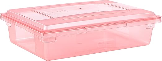 Carlisle FoodService Products CFS 10627C05 StorPlus Color-Coded Food Box Storage Container Lid Only, 26" x 18", Red (Pack of 6)