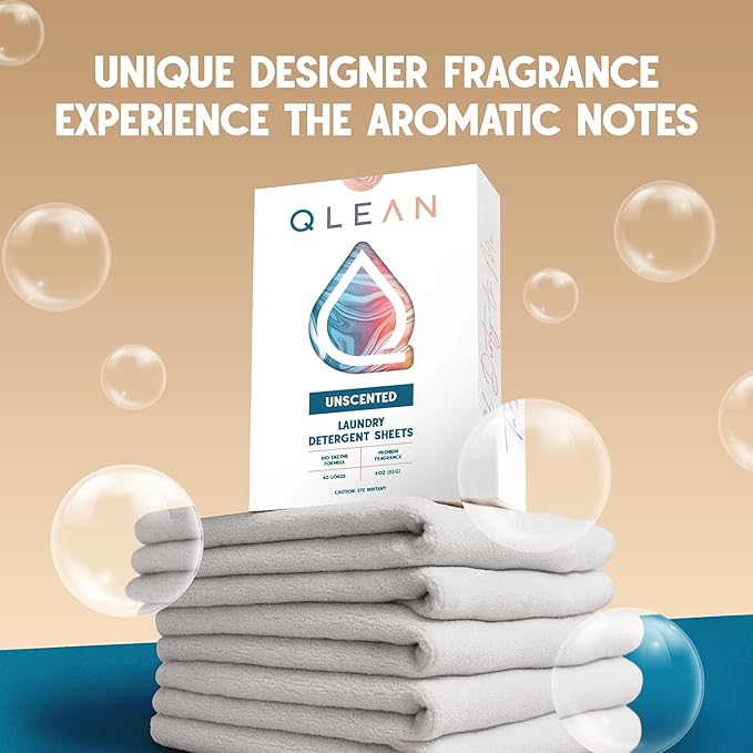 Laundry Detergent Sheets – Travel-Friendly, HE & Standard Washer Safe, Liquidless Laundry Soaps, Quick-Dissolving Formula, Skin-Friendly (120 Loads, Unscented)