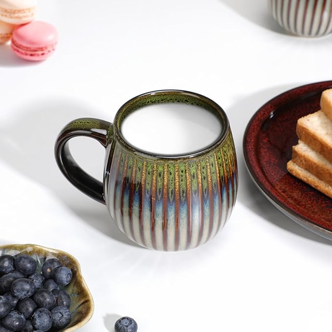 CosyCorner Ceramic Coffee Mug, 17 oz Large Coffee Cups for Home and Office, Ceramic Cup for Coffee & Tea(B)