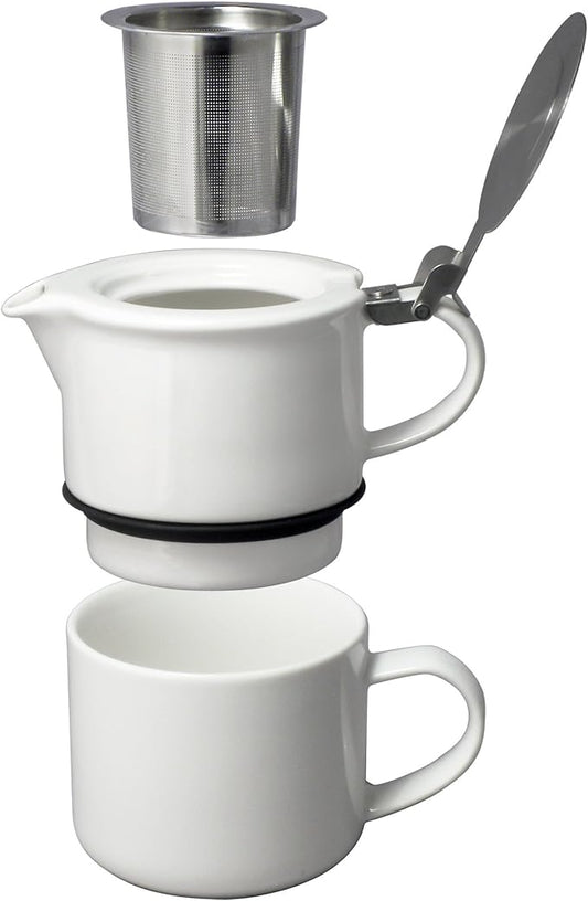 (Black Graphite) - FORLIFE Tea for One with Infuser 14.1 fl oz (410 mls), Black Graphite