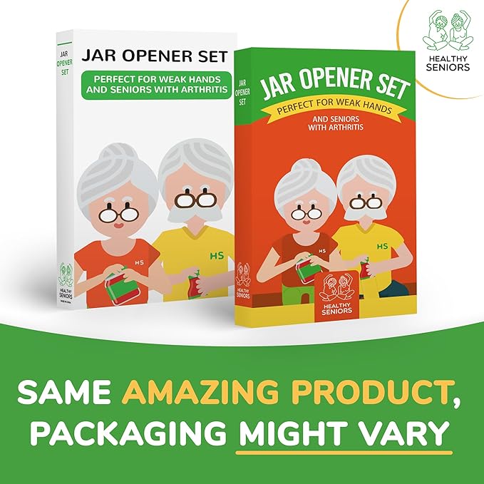 Jar Opener for Weak Hands and Seniors with Arthritis, 5 in 1 Multi Function Bottle Opener Lid Opener For Arthritic Hands with Non Slip Gripper For Opening Jars And Bottles (Red)