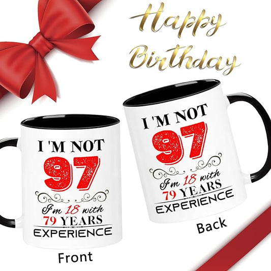 1928 97th Birthday Mug for Women Men, Turning 97 Year Old Birthday Gifts for Mom, Dad, Grandma, Grandpa, Wife, Husband, Uncle, Aunt, Sister, Best Friends, Coworkers, Her, Him, 11oz Coffee Cup