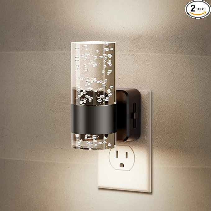 JandCase Night Light, Night Lights Plug into Wall,LED Nightlight with Adjustable Brightness, 5000K,Automatic Night Light Plug in with Auto Light Sensor for Bathroom Hallway Room Decor