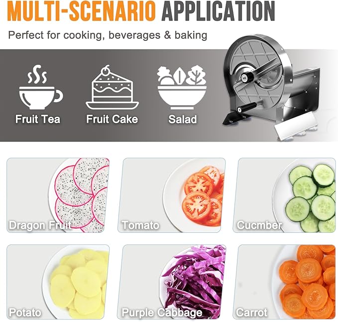 Manual Vegetable Slicer Stainless Steel Food Slicer For Fruit Potato Onion Cucumber Slicer Vegetable Cutter (Manual)