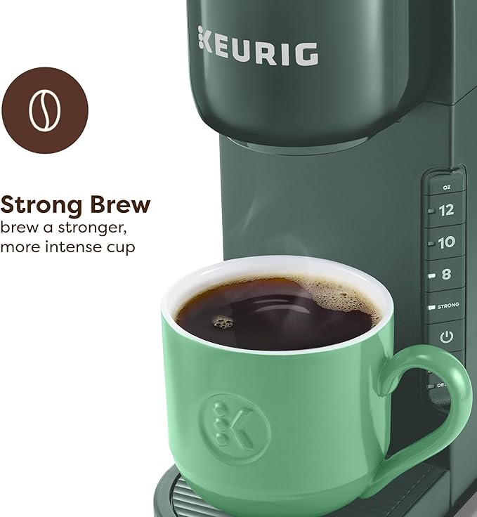 Keurig K-Express Single Serve Coffee Maker – Strong Brew Option, 42oz Reservoir, Sleek Design for Holiday Hosting & Gifting, Evergreen