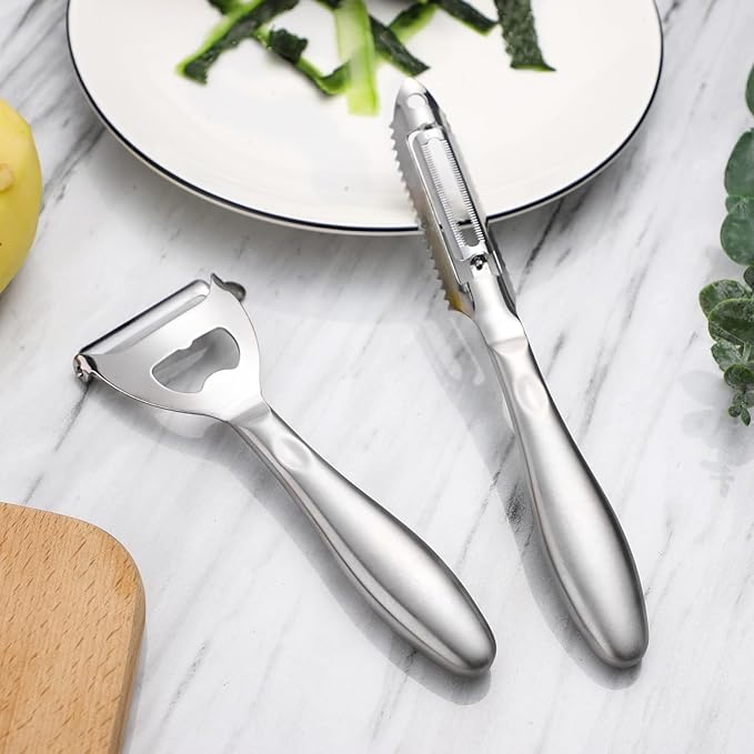 Potato Peelers Set Stainless Steel Peeler,Y-Shaped and I-Shaped Peelers,Vegetable Carrot Fruit Peelers for Home kitchen