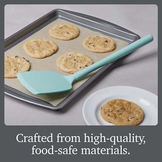 Tovolo Silicone Kitchen Utensils Set of 5 Solid Turner Spoon Pasta Claw Ladle and Scoopula Aqua Seafoam Green Silicone Cooking Utensil Set Dishwasher Safe Heat Resistant BPA Free Non Toxic Set