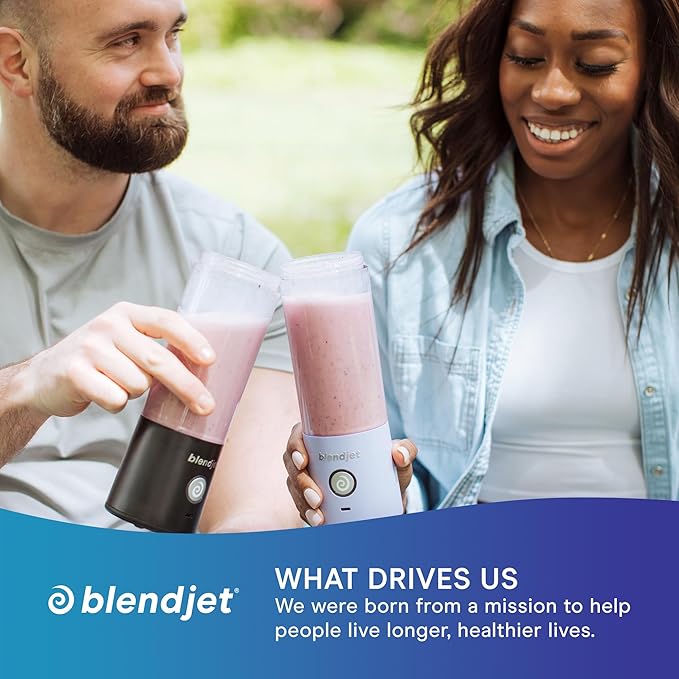 BlendJet 2 Portable Blender for Smoothies & Shakes - 16oz BlendJet Cordless Personal & Small Blender, USB-C Rechargeable & Self Cleaning - (Black Marble)