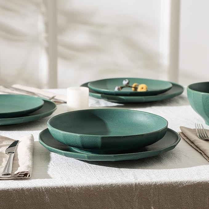 Stone Lain Rio 4-Piece Pasta Bowl Set Stoneware, Green