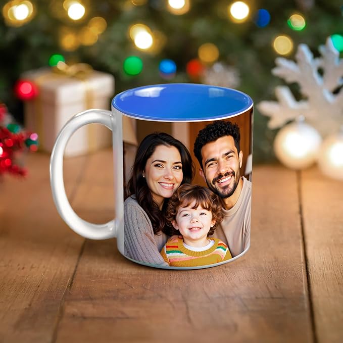 ArtPix 3D Personalized Coffee Mug - 12 Oz, Customized Picture Photo or Text, Collage Photo, Custom Gift for Women, Mom, Father, Family - Customizable Large Tea Ceramic Cup Orange