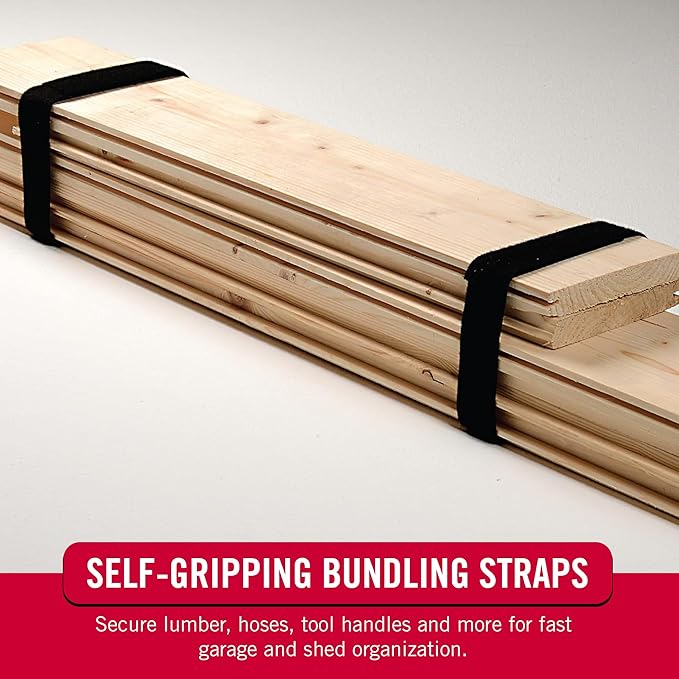 VELCRO Brand Cut to Length Straps Heavy Duty | 45 Ft x 3/4 in | ONE-WRAP Self-Gripping Double Sided Roll | Bundling Ties Fasten to Themselves for Secure Hold, VEL-30834-AMS, Black