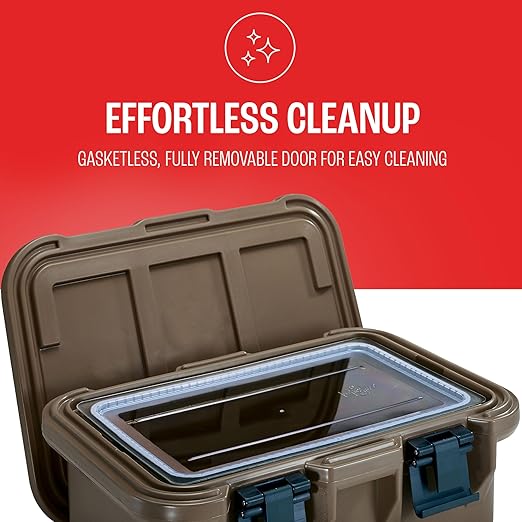 Cambro Insulated Food Pan Carrier - 6 Inch Deep Hotbox and Food Warmer for Catering & Transport - Top Load S-Series (Brown)