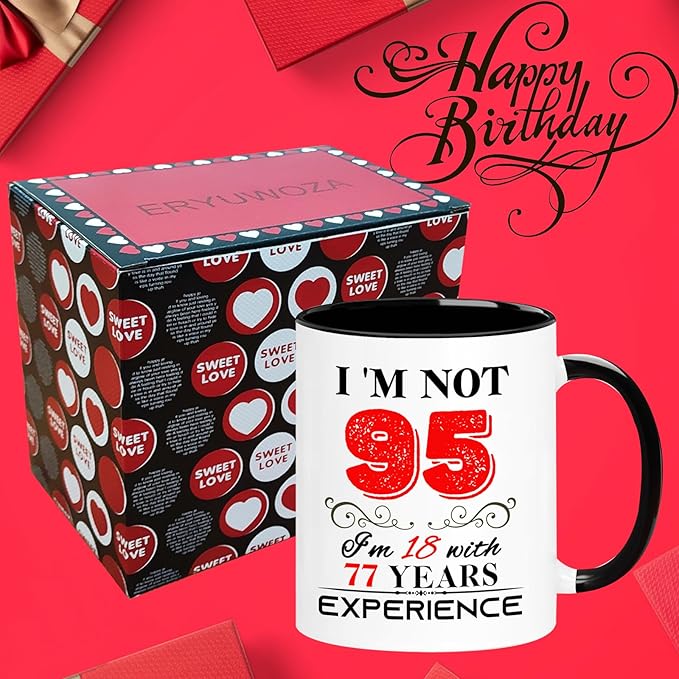 1930 95th Birthday Mug for Women Men, Turning 95 Year Old Birthday Gifts for Mom, Dad, Grandma, Grandpa, Wife, Husband, Uncle, Aunt, Sister, Best Friends, Coworkers, Her, Him, 11oz Coffee Cup