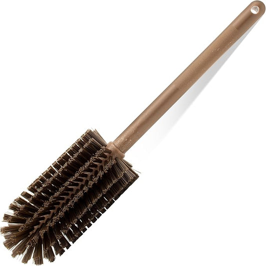 SPARTA Large Water Bottle Brush Ideal for Wide-Mouth Jars, Bottles and Tumblers, Dishwashing Tool with Handle for Home and Commercial Kitchens, Plastic, 16 Inches, Brown