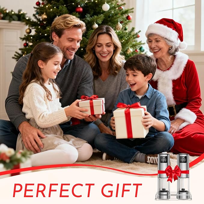 Upgraded Larger Capacity Electric Salt and Pepper Grinder Set Rechargeable with Digital Display, Light & Ceramic Core, Adjustable Coarseness, Stainless Steel Material 2 PACK