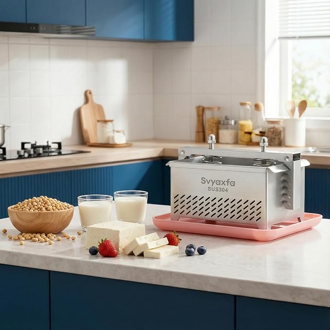 Tofu Press Stainless Steel Tofu Press Paneer Maker - Cheese Press Prensa Para Queso for Homemade Tofu, Paneer,Easy to Use and Clean, Tofu Press Dishwasher Safe, BPA Free Food Strainer