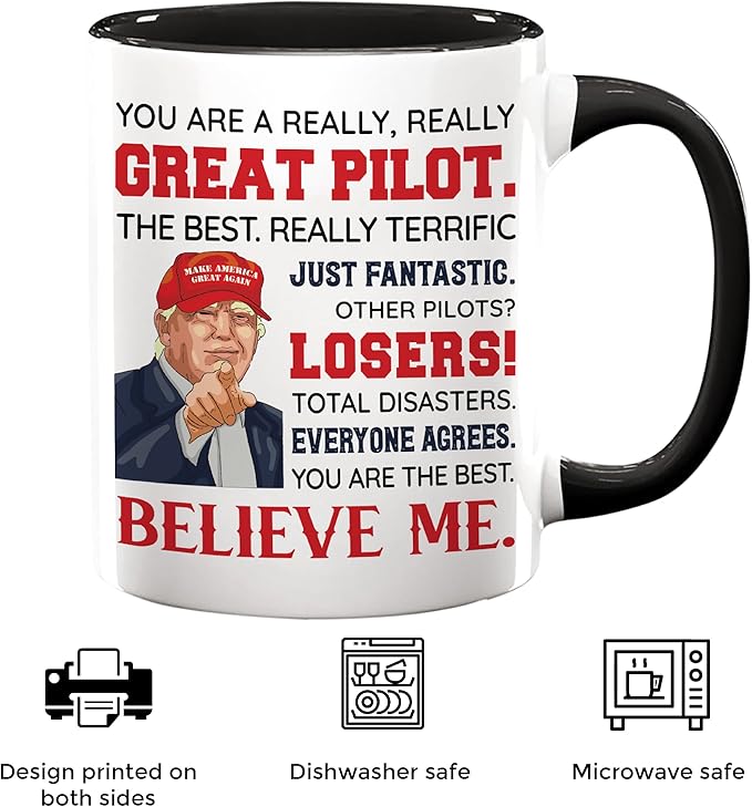 Pilot Coffee Mug 11oz, Pilot gifts for men, Pilot Gifts Idea for Birthday, Father's Day, Christmas Gifts, Pilot Gifts Aviation Men, Funny Airplane Gifts Men, Pilot Ceramic Mug