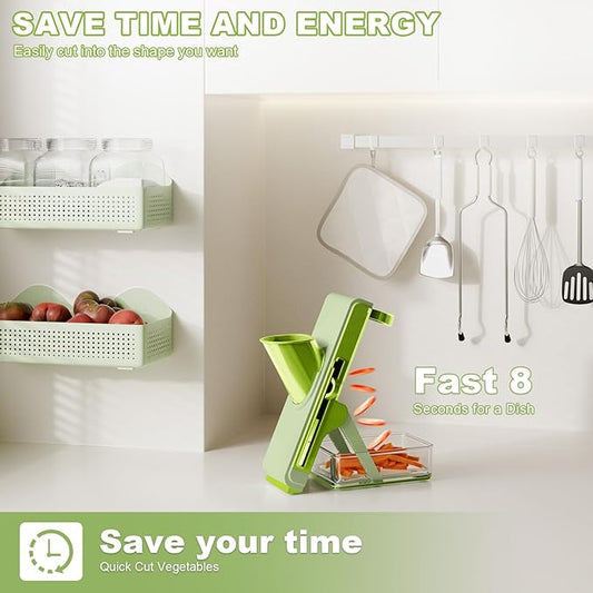 Eletronova Safe Mandoline Slicer for Kitchen, Vegetable Slicer for Kitchen
