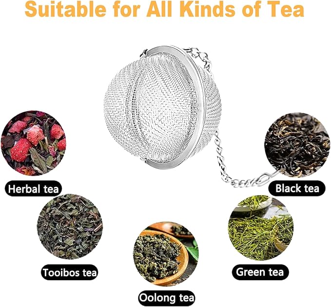 2 Pack Tea Infuser for Loose Leaf Tea with Gnome & Honey Bee Charms - 304 Stainless Steel Tea Steeper, Nature Themed Tea Gift