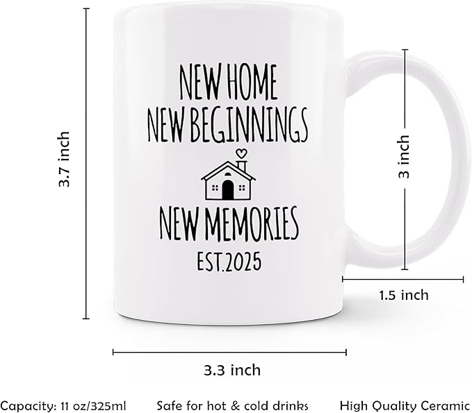 New Home Gifts Coffee Mug, Best Housewarming Gifts 2025, House Warming Gifts New Home House, Homeowner Householder Ceramic Coffee Mugs 11 oz