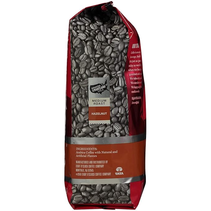 Eight O'Clock Whole Bean Coffee, Hazelnut, 33 Ounce (Pack of 1)