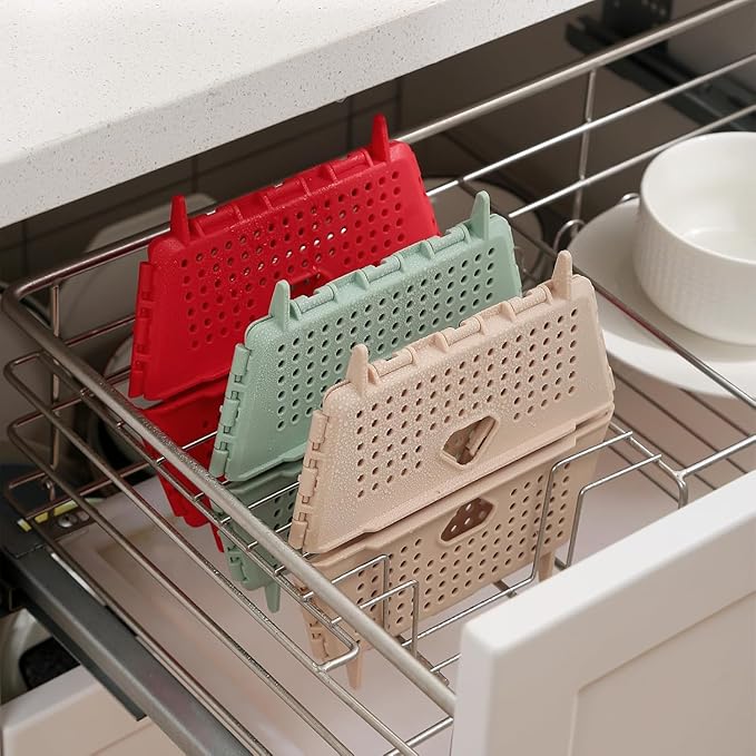 Thickened Collapsible multifunctional Strainers and Colander for Kitchen, Wash Foldable Storage Drain basket for Pasta, Fruit, Vegetables, snack,Berry Space-Saving ,RV Stackable Storage, Food cleaning