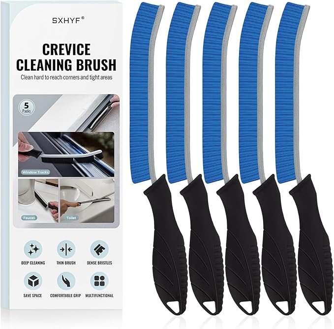 SXhyf Cleaning Brush - Hard Bristle Crevice Cleaning Brush, Multifunctional Gap Scrub Brush, Kitchen Essentials, Bathroom Cleaner Tools for Household Use, Home, Window, Toilet, Stove