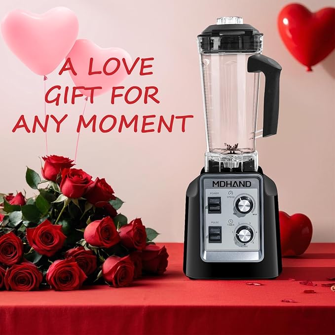 Professional Blender for Smoothies, Powerful 1400W Smoothie Blender, 68oz Large Capacity with 2 To-Go Cups, 6 Stainless Steel Blades, Kitchen Blenders for Smoothies, Ice Crushing & Frozen Fruit