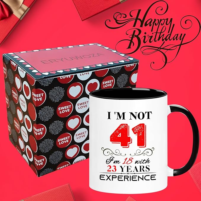 1984 41th Birthday Mug for Women Men, Turning 41 Year Old Birthday Gifts for Mom, Dad, Grandma, Grandpa, Wife, Husband, Daughter, Sister, Best Friends, Coworkers, Her, Him, 11oz Coffee Cup